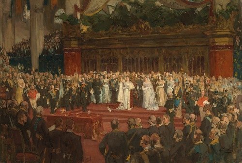 Taking the oath by H.M. Queen Wilhelmina (1880-1960)
