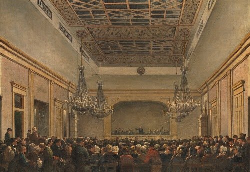 Opening of the new building of the Maatschappij voor de Werkende Stand, 13 June 1883