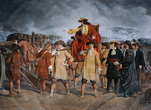 Ernst Rüdiger Graf Starhemberg besichtigt die Verteidigungsarbeiten auf der Löwelbastei (1683)
