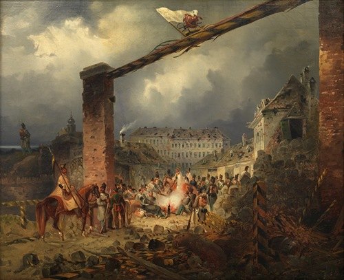 Die Nußdorfer Linie nach der Einnahme durch die kaiserlichen Truppen, Ende Oktober 1848