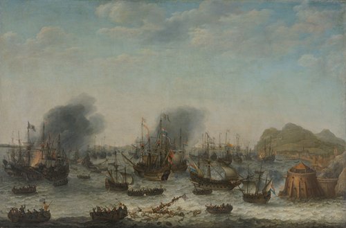 Naval battle near Gibraltar, 25 April 1607 (Victory over the Spanish near Gibraltar by a Fleet Commanded by Admiral Jacob van Heemskerck)