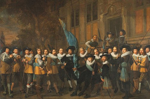 Officers and other civic Guardsmen of the IVth District of Amsterdam, under the Command of Captain Jan Claesz van Vlooswijck and Lieutenant Gerrit Hudde