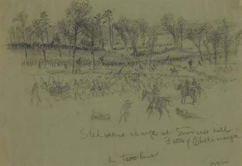 Ste[e]dmans charge at Snod[g]rass hill–Battle of Chickamauga