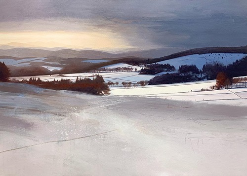 Last of the Sun Shining on Winter Fields, Learney Hill