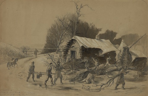 8th N.J.V. Camp near Matawoman Creek on the Potomac Charles Co. Md. Gen Hooker’s division