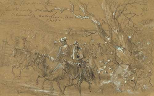 The first snow storm. Gen Pleasanton advancing from Orleans to Waterloo via Warrington, 6th Nov.