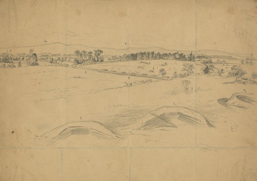 Breastworks near Williamsport, Md., thrown up by Gen. Lee’s army, on its retreat toward the Potomac