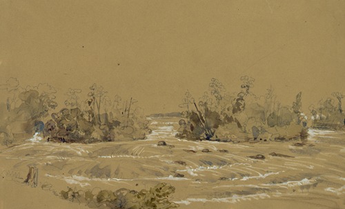 The Three Sisters (three islands) from Great Island, Falls of Niagara