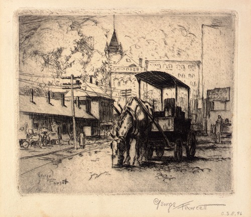 Horse and Wagon, Noon