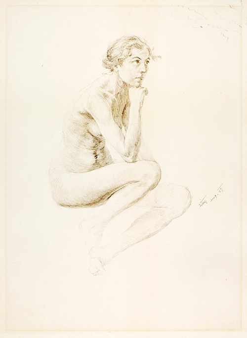 Seated female nude