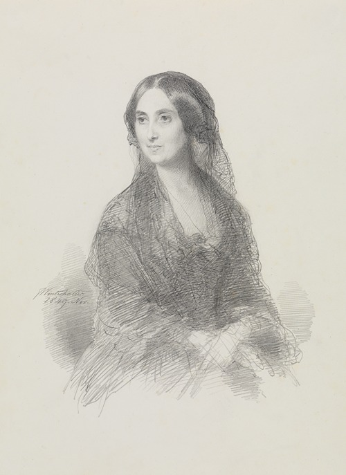 Bildnis einer Dame in spanischem Kostüm, sitzend, in halber Figur
