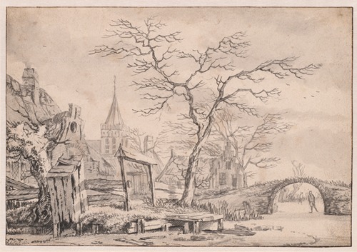 Winter Landscape with Skater