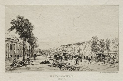 Souvenirs artistiques du Siège de Paris; Le Cavalie (Bastion 63)