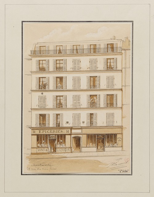 Immeuble au n°51 rue des Trois-Frères, Montmartre, 18ème arrondissement