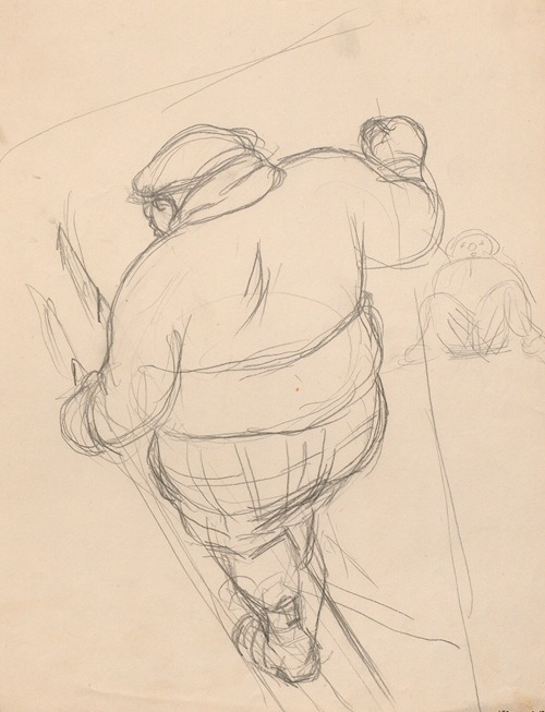 Skieur corpulent