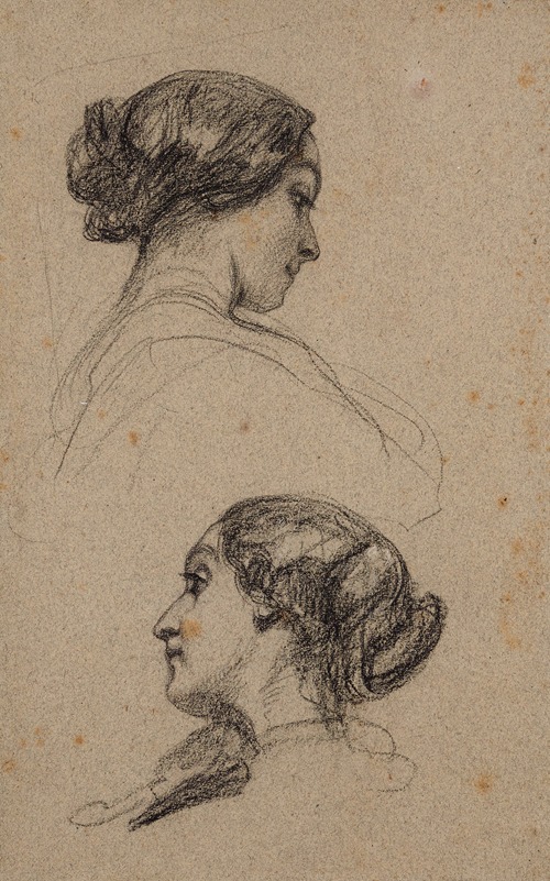 Etude de deux têtes de femme