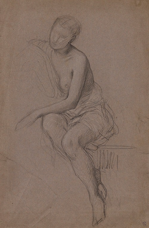 Femme nue assise