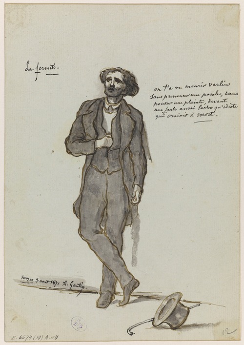 Portrait de Varlin, à la prison Mazas, 12ème arrondissement, en 1871
