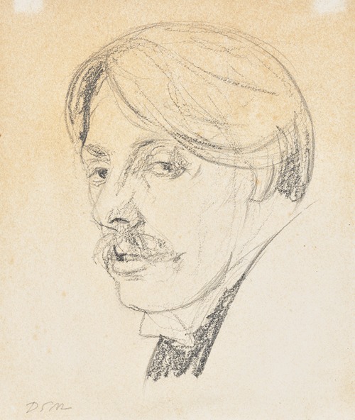 Portrait head of Charles Conder