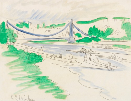 Die Elbbrücke ‘Das blaue Wunder’ (Die Loschwitzer Brücke in Dresden)