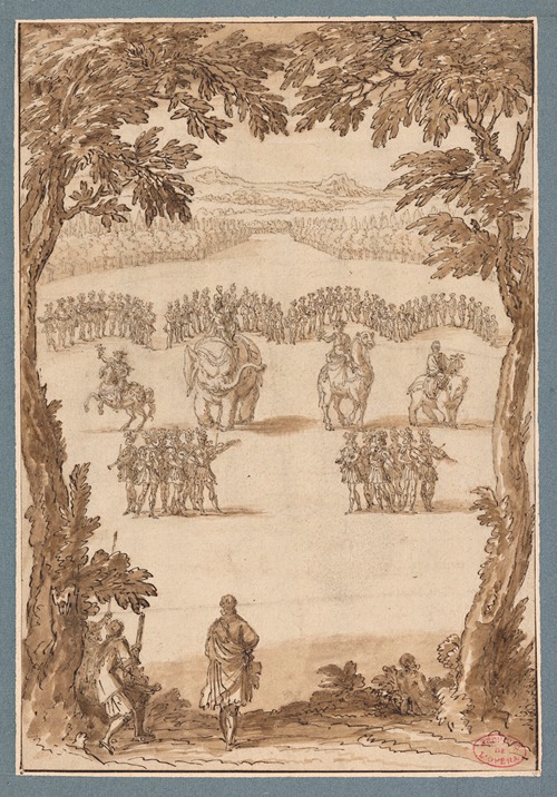 Les Plaisirs de l’île enchantée, première journée – Entrée des quatre Saisons et de leur suite de concertants, jardiniers, moissonneurs, vendangeurs et vieillards