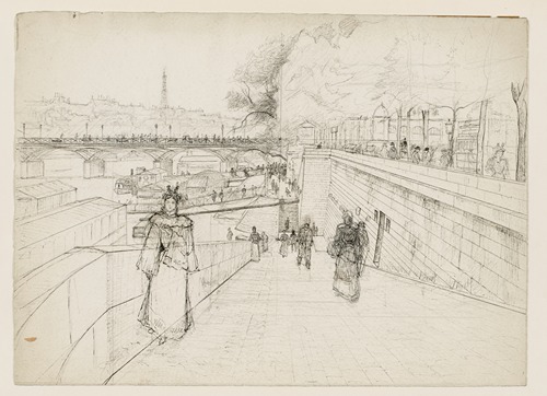 La berge de la Seine au pont des Arts
