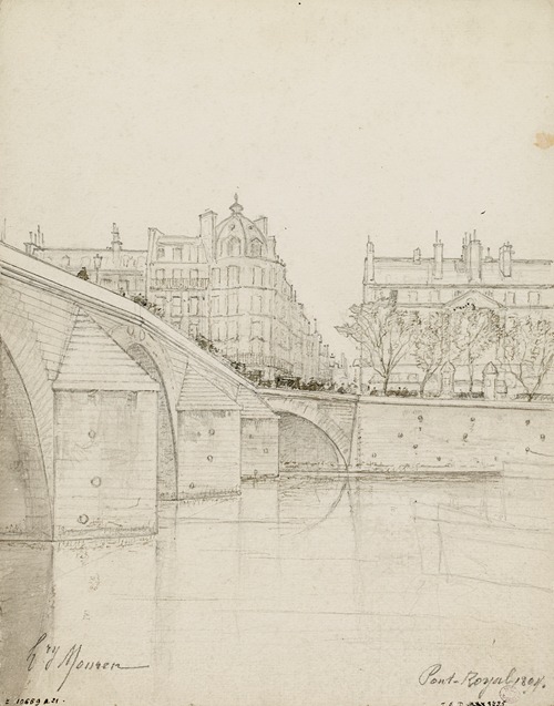 Le Pont royal, entrée de la rue du Bac