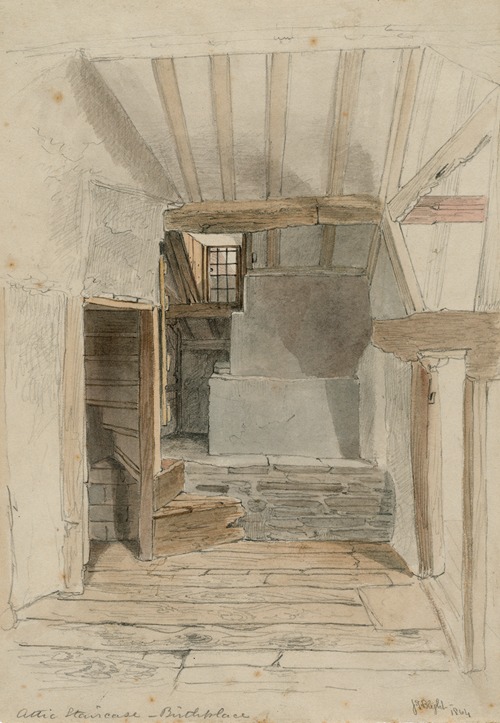 Attic staircase, Birthplace