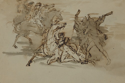 Death of General Mercer [Sketch for The Battle of Princeton]