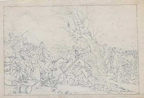 Death of General Mercer [Sketch for The Battle of Princeton]