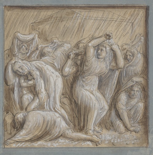 13 drawings after bas reliefs at Florence Pl.09