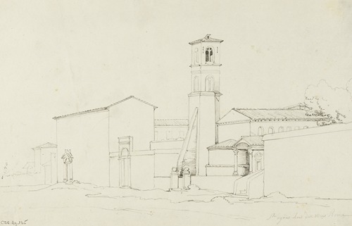 Vue de Saint-Agnès hors les murs (Rome)