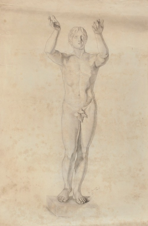 Praying young man – tracing from a copy of a Greek sculpture from Lysippos’ circle (300 BC)