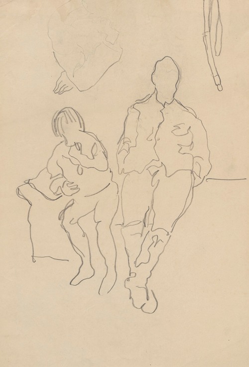 Artist’s brother, Włodzimierz Waliszewski and Kirill Zdanevich