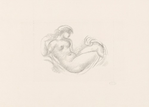 Femme en berceau, bras droit levé