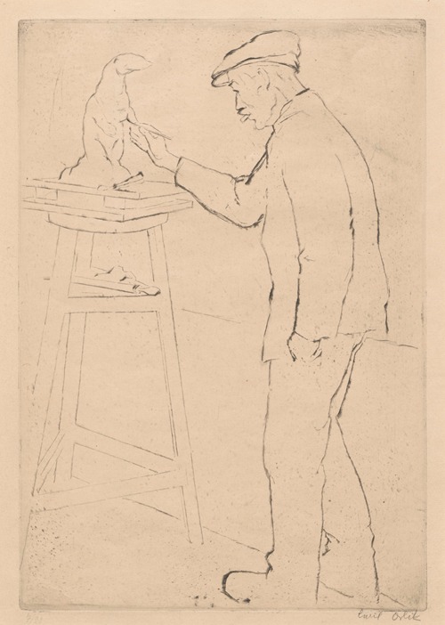 August Gaul modellierung ein Seehund.
