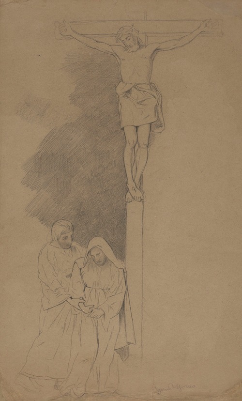 Christ on the Cross and Mary with St John