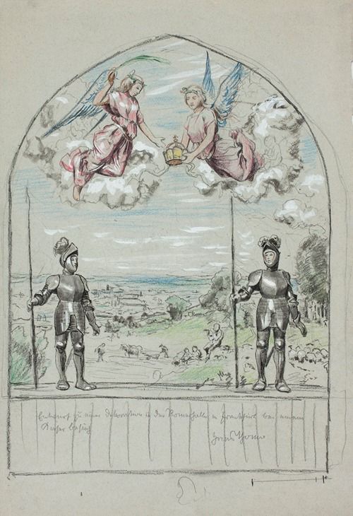 Design for a painting painted on the occasion of the visit of Emperor Wilhelm II to Frankfurt