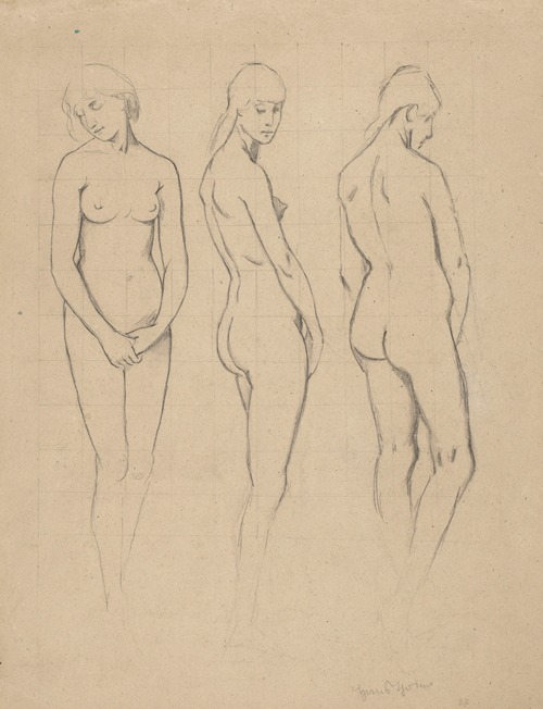 Female Nude – Three Studies of the Model
