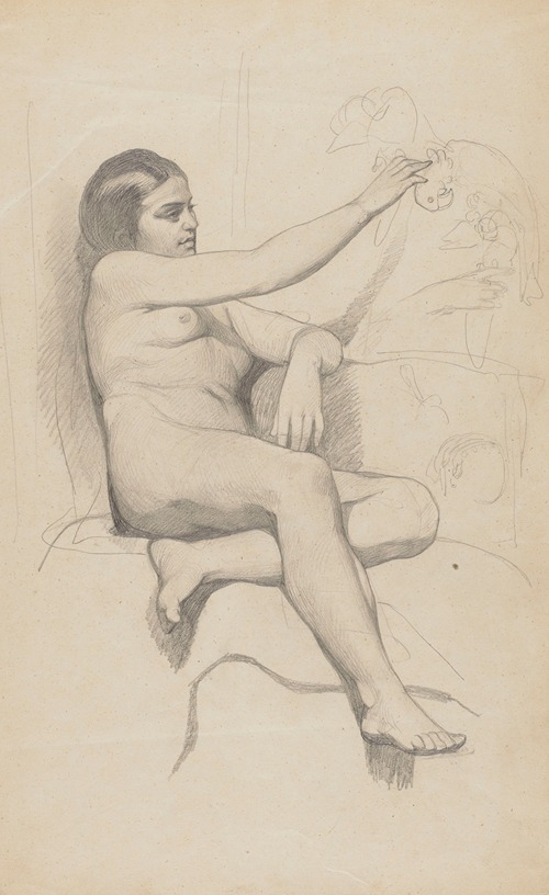 Female Nude with a Parrot