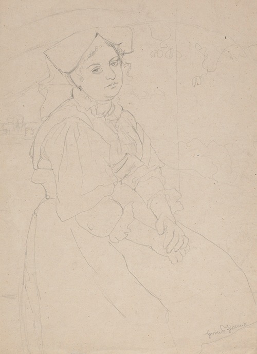 Italian Woman from Sorrento in a Folk Costume