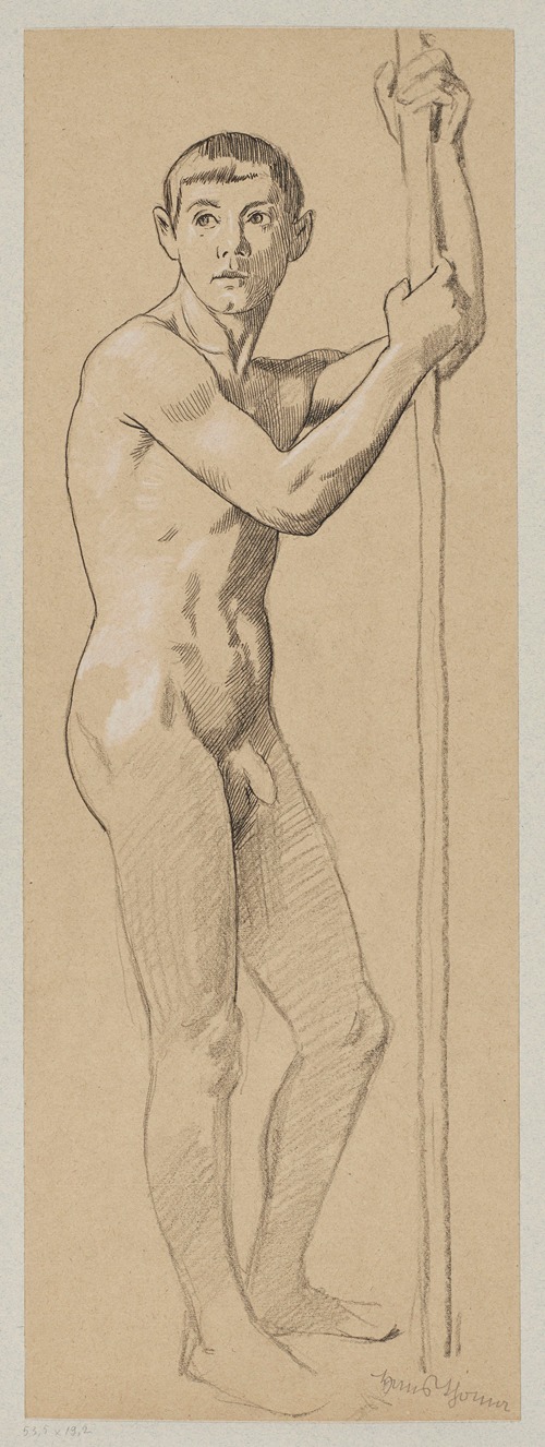 Nude young man
