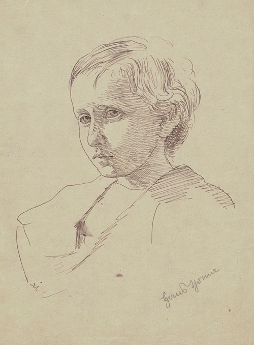 Portrait study of a boy in bust