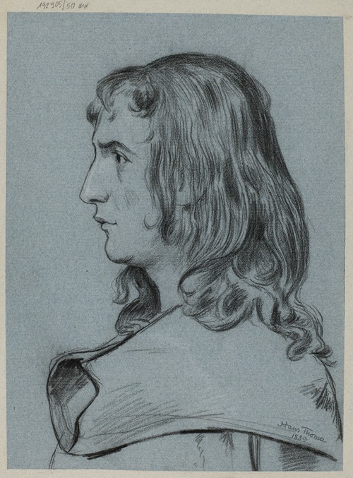 Profile of a Young Man with Long Hair