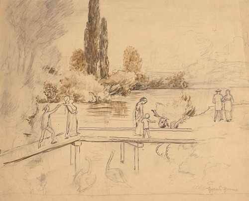 Riverside Landscape with a Bridge