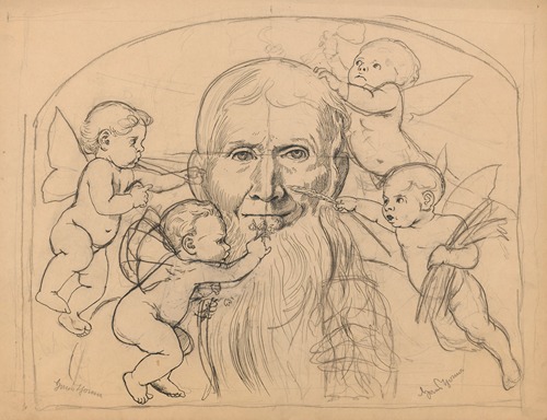 Saturn surrounded by putti