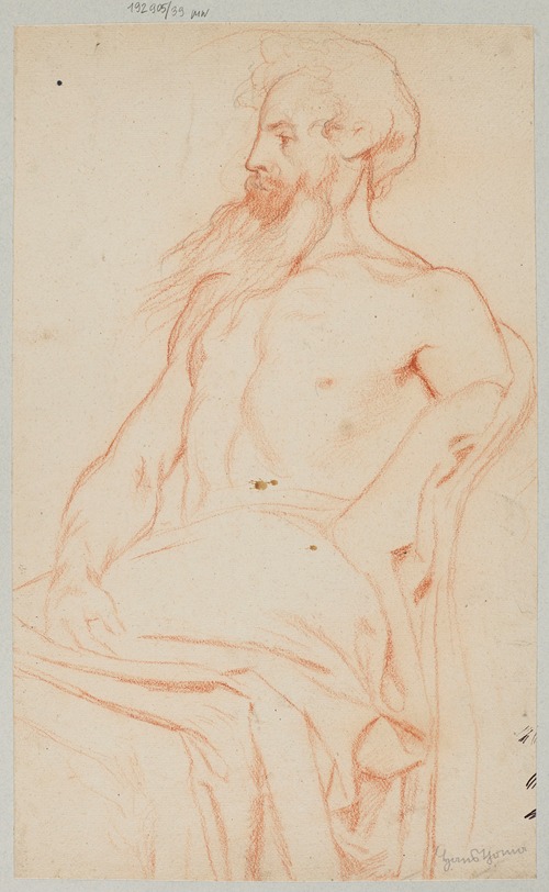 Semi-Nude Old Man with a Beard