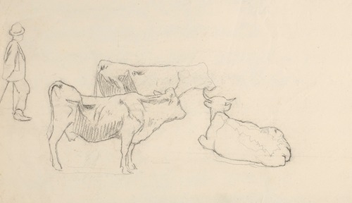 Shepherd and Three Cows