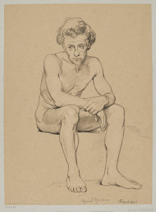 Sitting male nude