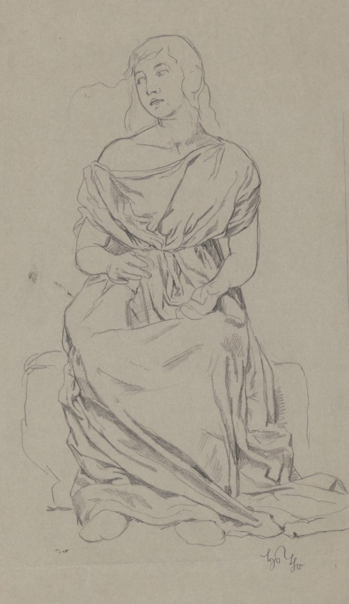 Study of a Seated Woman in a Long Robe
